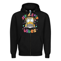 Black field trip vibes Zipper Hoodie - MaliasSmallBusiness