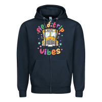 Navy field trip vibes Zipper Hoodie - MaliasSmallBusiness