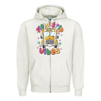 Oatmeal Heather field trip vibes Zipper Hoodie - MaliasSmallBusiness