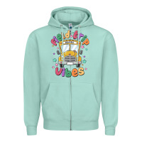 Seafoam field trip vibes Zipper Hoodie - MaliasSmallBusiness