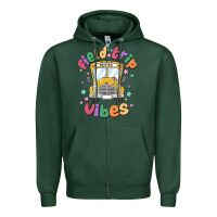 Sports Green field trip vibes Zipper Hoodie - MaliasSmallBusiness