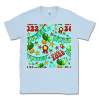 Dusty Blue class of 2022 graduation seamless pattern Classic Tee - BundleAndBundleShop