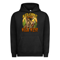 Pigment Black Welcome to the wild west Cowboy boots Urban Hoodie - HowdyJamesFarm