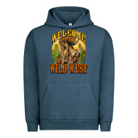 Pigment Midnight Navy Welcome to the wild west Cowboy boots Urban Hoodie - HowdyJamesFarm