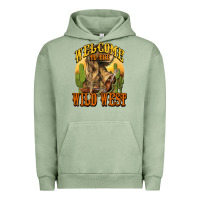 Pigment Oil Green Welcome to the wild west Cowboy boots Urban Hoodie - HowdyJamesFarm