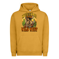 Pigment Peanut Butter Welcome to the wild west Cowboy boots Urban Hoodie - HowdyJamesFarm