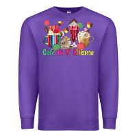 Purple cafecito y chisme coffee cups Premium Sweatshirt - MaliasSmallBusiness