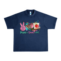 Navy peace love art   ado Urban Heavy Tee - AdoDesignShop