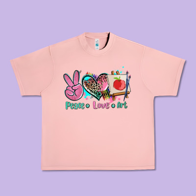 Peace Love Art   Ado Urban Heavy Tee Designed By Adodesignshop