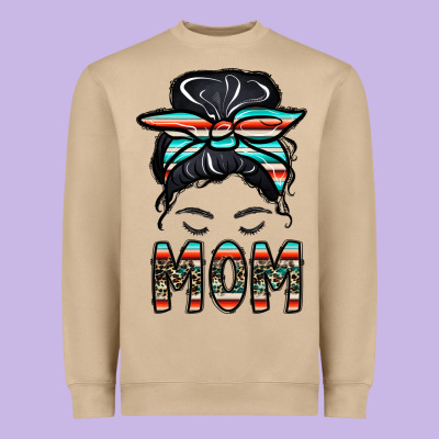 Mom Heavyweight Sweatshirt Designed By Cowhidedigitalart