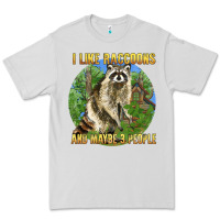 Dove Grey i like raccoons and 3 people Premium Tee - BarkalooDesign