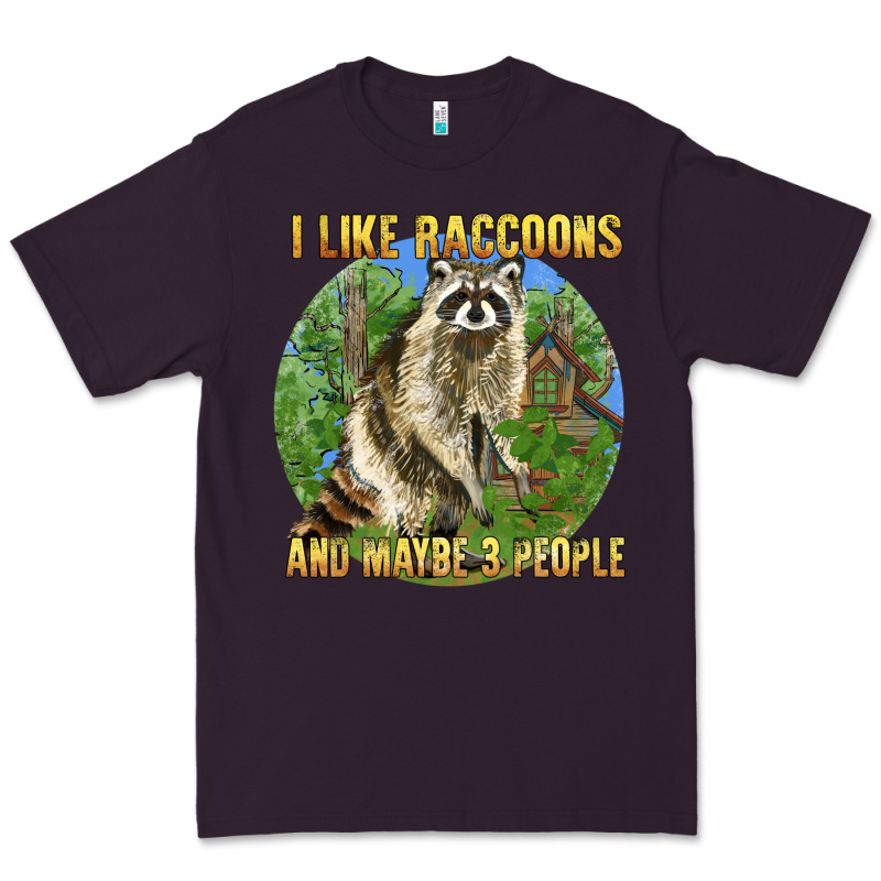 I Like Raccoons And 3 People Premium Tee by BarkalooDesign | Teevron