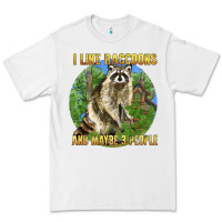 White i like raccoons and 3 people Premium Tee - BarkalooDesign