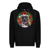 Black Christmas Pitbull Premium Hoodie - RanaPortraitStore