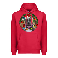 Cardinal Christmas Pitbull Premium Hoodie - RanaPortraitStore