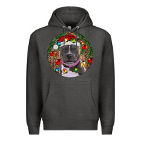 Charcoal Heather Christmas Pitbull Premium Hoodie - RanaPortraitStore