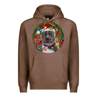 Chestnut Christmas Pitbull Premium Hoodie - RanaPortraitStore