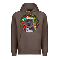 Coffee Christmas Pitbull Premium Hoodie - RanaPortraitStore