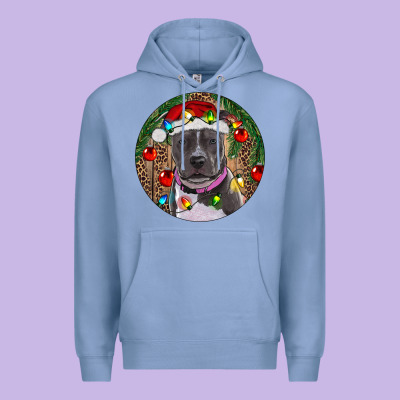 Christmas Pitbull Premium Hoodie Designed By Ranaportraitstore