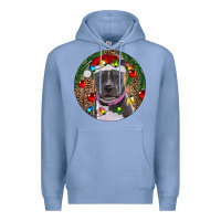 Colony Blue Christmas Pitbull Premium Hoodie - RanaPortraitStore