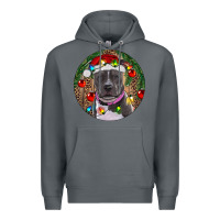 Rock Christmas Pitbull Premium Hoodie - RanaPortraitStore