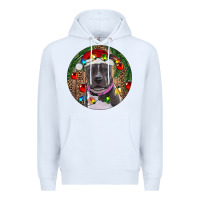 White Christmas Pitbull Premium Hoodie - RanaPortraitStore