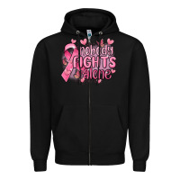 Black nobody fights alone cancer Zipper Hoodie - MaliasSmallBusiness