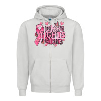 Dove Grey nobody fights alone cancer Zipper Hoodie - MaliasSmallBusiness