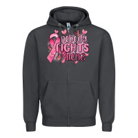 Smoke nobody fights alone cancer Zipper Hoodie - MaliasSmallBusiness