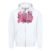 White nobody fights alone cancer Zipper Hoodie - MaliasSmallBusiness