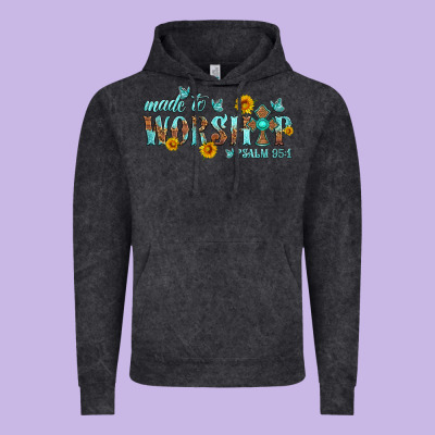 Made To Worship With Sunflowers Vintage Hoodie Designed By Hra Design Shop