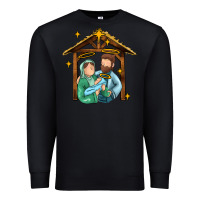 Black jesus newborn oh holy night Premium Sweatshirt - MaliasSmallBusiness