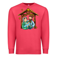 Cardinal jesus newborn oh holy night Premium Sweatshirt - MaliasSmallBusiness