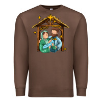 Chestnut jesus newborn oh holy night Premium Sweatshirt - MaliasSmallBusiness
