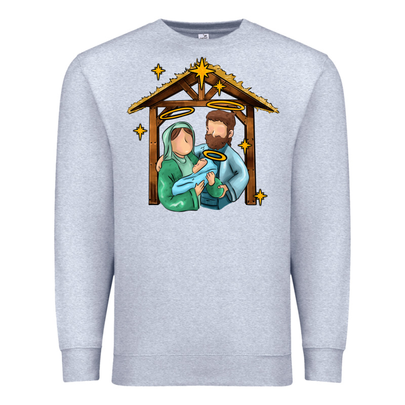 Jesus Newborn Oh Holy Night Premium Sweatshirt by MaliasSmallBusiness | Teevron