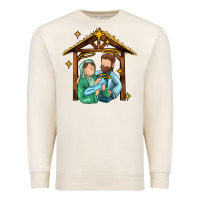 Sandshell jesus newborn oh holy night Premium Sweatshirt - MaliasSmallBusiness