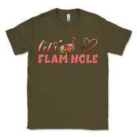 Army Green let's flamingle Classic Tee - Artiststas
