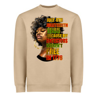 Mushroom juneteenth 1885 because my ancestors weren't free in 1776 black woman Heavyweight Sweatshirt - HRA Design Shop