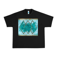 Black turquoise glitter Urban Heavy Tee - JahusDesignShop