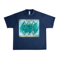 Navy turquoise glitter Urban Heavy Tee - JahusDesignShop