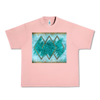 Salmon turquoise glitter Urban Heavy Tee - JahusDesignShop