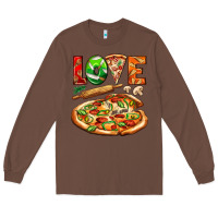 Chestnut love pizza Long Sleeve Tee - AdoDesignShop