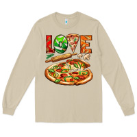 Mushroom love pizza Long Sleeve Tee - AdoDesignShop