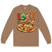 Toasted Coconut love pizza Long Sleeve Tee - AdoDesignShop