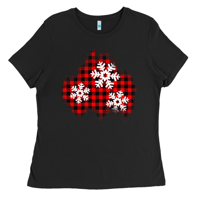 Christmas Snowflakes Patch Ladies Tee by AdoDesignShop | Teevron
