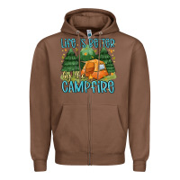 Chestnut life is better by the camp fire Zipper Hoodie - MaliasSmallBusiness