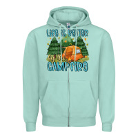Seafoam life is better by the camp fire Zipper Hoodie - MaliasSmallBusiness