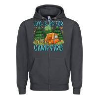 Smoke life is better by the camp fire Zipper Hoodie - MaliasSmallBusiness