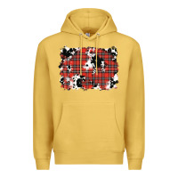 Antique Gold Christmas Plaid Cowhide Pattern Background Premium Hoodie - RanaPortraitStore