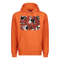 Carrot Christmas Plaid Cowhide Pattern Background Premium Hoodie - RanaPortraitStore